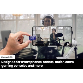 Samsung 128GB PRO Plus UHS-1 Class10 U3 V30 A2 microSDXC memóriakártya + kártyaolvasó BOX fekete
