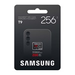 Samsung 256GB T9 UHS-1 Class10 U3 V30 A2 microSDXC memóriakártya BOX fekete