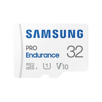 Samsung 32GB PRO Endurance (+adapter) UHS-1 Class10 V10 microSDHC memóriakártya BOX fehér