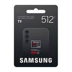 Samsung 512GB T9 UHS-1 Class10 U3 V30 A2 microSDXC memóriakártya BOX fekete