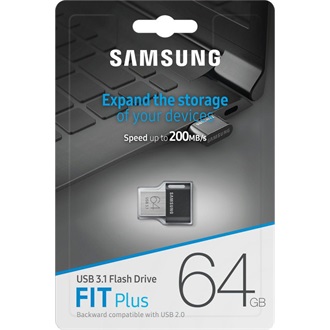 Samsung 64GB FIT Plus vízálló USB-A 3.2 Gen1 pendrive BOX fekete