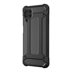 Samsung A12 Gigapack Defender szilikon telefonvédő ütésállóság, fémhatás, FEKETE