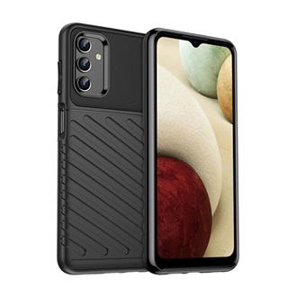 Samsung A13 4G Gigapack szilikon telefonvédő ütésállóság, dombor minta, FEKETE