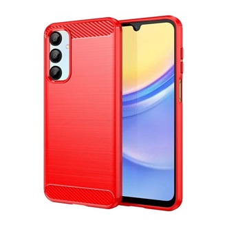 Samsung A16 4G Gigapack Szilikon telefonvédő ütésállóság, karbon minta, PIROS