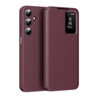 Samsung A17 4G / A17 5G GIGAPACK Tok álló aktív FLIP, Smart View Cover, BORDÓ