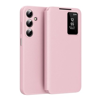 Samsung A17 4G / A17 5G GIGAPACK Tok álló aktív FLIP, Smart View Cover, RÓZSASZÍN