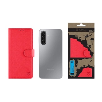 Samsung A17 4G / A17 5G TACTICAL FIELD NOTES tok álló, bőr hatású FLIP, prémium, PIROS