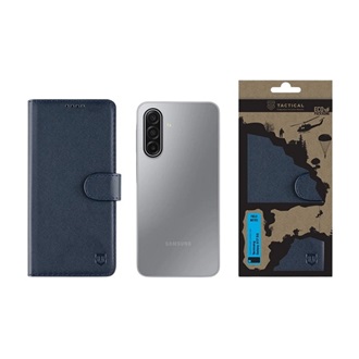 Samsung A17 4G / A17 5G TACTICAL FIELD NOTES tok álló, bőr hatású FLIP, prémium, SÖTÉTKÉK