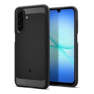 Samsung A17 4G SPIGEN RUGGED ARMOR szilikon telefonvédő ütésállóság, karbon minta, FEKETE