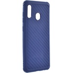 Samsung A20 ROAR CARBON ARMOR szilikon telefonvédő ütésállóság, karbon minta, SÖTÉTKÉK