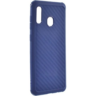 Samsung A20 ROAR CARBON ARMOR szilikon telefonvédő ütésállóság, karbon minta, SÖTÉTKÉK