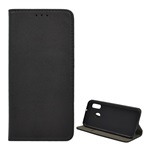 Samsung A20e Gigapack tok álló, bőr hatású FLIP, asztali tartó, FEKETE