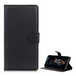 Samsung A20s Gigapack tok álló, bőr hatású FLIP, prémium, FEKETE