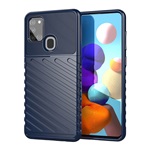 Samsung A21s Gigapack szilikon telefonvédő ütésállóság, dombor minta, SÖTÉTKÉK