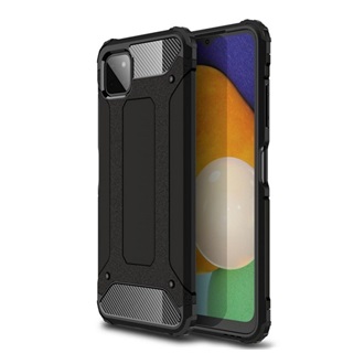 Samsung A22 5G GIGAPACK Defender szilikon telefonvédő ütésállóság, fémhatás, FEKETE