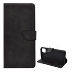 Samsung A22 5G Gigapack tok álló, bőr hatású FLIP, prémium, FEKETE