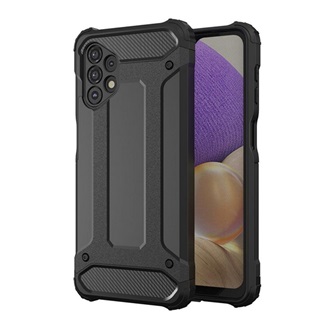 Samsung A23 5G Gigapack Defender szilikon telefonvédő ütésállóság, fémhatás, FEKETE