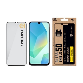 Samsung A26 5G / A16 4G TACTICAL GLASS SHIELD PRIVACY STEALTH 5D képernyővédő üveg 5D, betekintés védelem, FEKETE