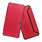 Samsung A26 5G GIGAPACK Tok álló, bőr hatású FLIP, karbon minta, PIROS