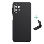 Samsung A32 5G NILLKIN SUPER FROSTED műanyag telefonvédő gumírozott, érdes felület + asztali tartó, FEKETE