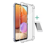 Samsung A33 5G IMAK szilikon telefonvédő ütésállóság, légpárnás sarok + képernyővédő fólia, ÁTLÁTSZÓ