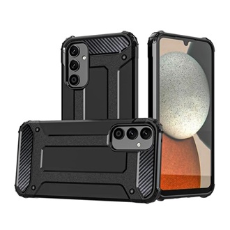 Samsung A34 5G Gigapack Defender szilikon telefonvédő ütésállóság, fémhatás, FEKETE