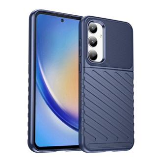 Samsung A35 5G Gigapack Szilikon telefonvédő ütésállóság, dombor minta, SÖTÉTKÉK