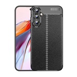 Samsung A35 5G Gigapack Szilikon telefonvédő ütésállóság, varrás minta, FEKETE