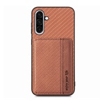 Samsung A36 5G GIGAPACK Szilikon telefonvédő ütésállóság, karbon minta, SÖTÉTBARNA