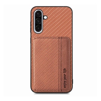 Samsung A36 5G GIGAPACK Szilikon telefonvédő ütésállóság, karbon minta, SÖTÉTBARNA