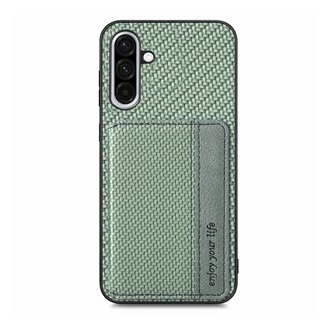 Samsung A36 5G GIGAPACK Szilikon telefonvédő ütésállóság, karbon minta, SÖTÉTZÖLD