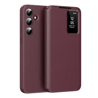 Samsung A36 5G GIGAPACK Tok álló aktív FLIP, Smart View Cover, BORDÓ