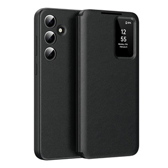 Samsung A36 5G GIGAPACK Tok álló aktív FLIP, Smart View Cover, FEKETE
