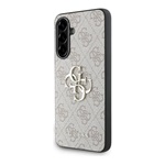 Samsung A36 5G GUESS PU 4G METAL LOGO CASE műanyag telefonvédő ütésállóság, bőr hatású hátlap, RÓZSASZÍN