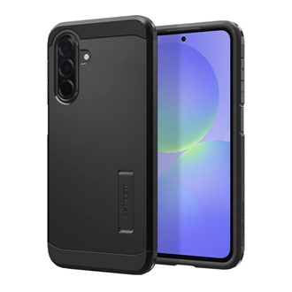 Samsung A36 5G SPIGEN TOUGH ARMOR szilikon telefonvédő ütésállóság, kitámasztó, FEKETE