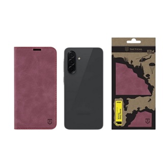 Samsung A36 5G TACTICAL XPROOF tok álló, bőr hatású FLIP, prémium, BORDÓ