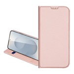Samsung A37 5G DUX DUCIS SKIN PRO tok álló, bőr hatású FLIP, asztali tartó, RÓZSASZÍN