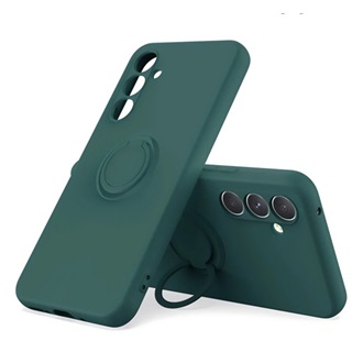 Samsung A37 5G GIGAPACK Szilikon telefonvédő tartógyűrű, kameravédő, SÖTÉTZÖLD