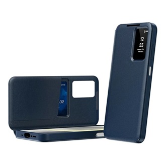 Samsung A37 5G GIGAPACK Tok álló aktív FLIP, Smart View Cover, SÖTÉTKÉK