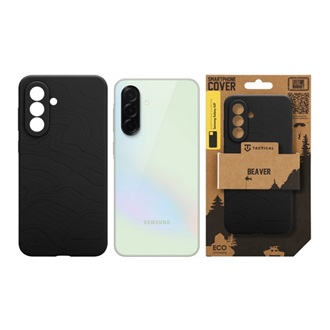 Samsung A37 5G TACTICAL BEAVER szilikon telefonvédő mikrofiber plüss belső, topográfiai minta, FEKETE