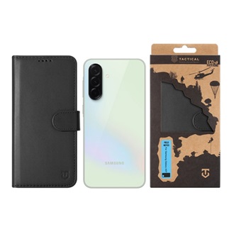 Samsung A37 5G TACTICAL FIELD NOTES tok álló, bőr hatású FLIP, prémium, FEKETE