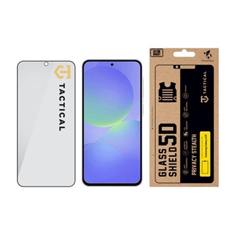 Samsung A37 5G TACTICAL GLASS SHIELD PRIVACY STEALTH 5D képernyővédő üveg 5D, betekintés védelem, FEKETE