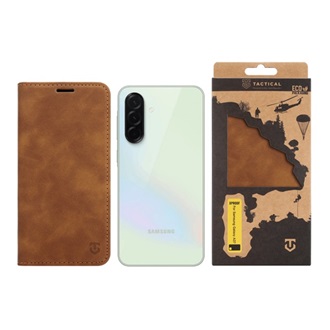 Samsung A37 5G TACTICAL XPROOF tok álló, bőr hatású FLIP, prémium, SÖTÉTBARNA