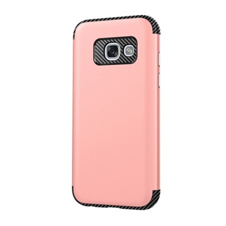 Samsung A3 (2017) Gigapack Defender szilikon telefonvédő ütésállóság, karbon minta, ROZÉARANY