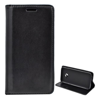 Samsung A3 (2017) Gigapack Tok álló, bőr hatású FLIP, prémium, FEKETE