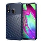 Samsung A40 GIGAPACK szilikon telefonvédő ütésállóság, dombor minta, SÖTÉTKÉK