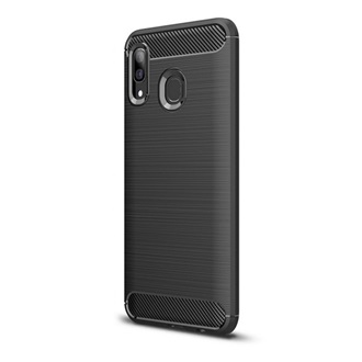 Samsung A40 Gigapack szilikon telefonvédő ütésállóság, karbon minta, FEKETE