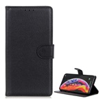 Samsung A40 Gigapack tok álló, bőr hatású FLIP, prémium, FEKETE