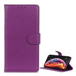 Samsung A40 Gigapack tok álló, bőr hatású FLIP, prémium, LILA
