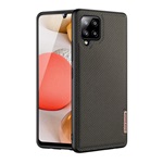 Samsung A42 5G DUX DUCIS FINO szilikon telefonvédő műanyag belső, rombusz, BARNA